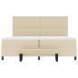 Preview: Boxspringbett mit Matratze & Bank Creme 200x200 cm Stoff