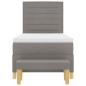 Preview: ARDEBO.de - Boxspringbett mit Matratze & Bank Taupe 90x200 cm Stoff