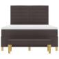Preview: Boxspringbett mit Matratze & Bank Dunkelbraun 140x190 cm Stoff
