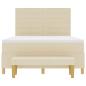 Preview: Boxspringbett mit Matratze & Bank Creme 140x200 cm Stoff