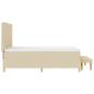 Preview: Boxspringbett mit Matratze & Bank Creme 140x200 cm Stoff
