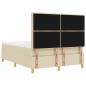 Preview: Boxspringbett mit Matratze & Bank Creme 140x200 cm Stoff