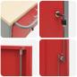 Preview: Mobiler Werkzeugschrank Rot 75x45x85 cm aus Stahl mit Verriegelung