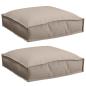 Preview: ARDEBO.de - Palettensitzkissen für den Sitz 2 Stk. Taupe 40x40x8 cm Oxford-Gewebe