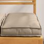 Preview: Kissen 2 Stk. Oxford-Stoff Taupe 40 x 40 x 8 cm