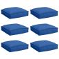 Preview: Pallet Kissen für Sitz 6 Stk. Royalblau 40x40x8 cm Oxford Stoff
