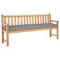 Preview: Palettenkissenset 2 stk. Oxford-Stoff Grau 200 x 40 x 8 cm