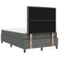 Preview: Boxspringbett mit Matratze Dunkelgrau 120x200 cm Stoff