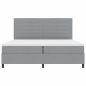 Preview: Boxspringbett mit Matratze Hellgrau 200x200 cm Stoff