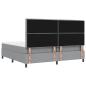Preview: Boxspringbett mit Matratze Hellgrau 200x200 cm Stoff
