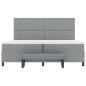 Preview: Boxspringbett mit Matratze & Bank Hellgrau 200x200 cm Stoff
