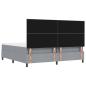 Preview: Boxspringbett mit Matratze & Bank Hellgrau 200x200 cm Stoff