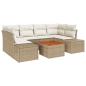 Preview: Garten-Sofa-Set 7 Teile Beige Poly Rattan Outdoor-Sofa-Set