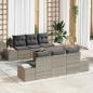 Preview: ARDEBO.de - Garten-Sofa-Set Set aus 7 Hellgrau, Dunkelgrau