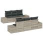 Preview: Garten-Sofa-Set Set aus 7 Hellgrau, Dunkelgrau