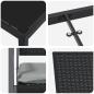 Preview: Set aus 3 Schwarz PE-Rattan, pulverbeschichteter Stahl Standard