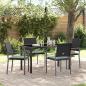 Preview: ARDEBO.de - Set aus 3 Schwarz PE-Rattan 54x62.5x89 cm Langlebig