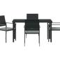 Preview: Set aus 3 Schwarz PE-Rattan 54x62.5x89 cm Langlebig
