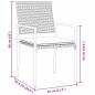 Preview: Set aus 3 Schwarz PE-Rattan 54x62.5x89 cm Langlebig