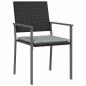 Preview: 5er Set Schwarz Poly Rattan Mittel Langlebig Gartenstuhl