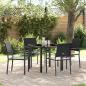 Preview: ARDEBO.de - Set aus 2 Schwarz PE-Rattan 54x62.5x89 cm Langlebig