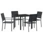 Preview: Set aus 2 Schwarz PE-Rattan 54x62.5x89 cm Langlebig