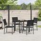 Preview: Set aus 2 Schwarz PE-Rattan 54x62.5x89 cm Langlebig