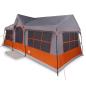 Preview: Campingzelt mit Fenstern Grau und Orange 12-Personen Wasserdicht