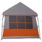 Preview: Campingzelt mit Fenstern Grau und Orange 12-Personen Wasserdicht