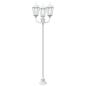Preview: Garten Lichtmast 3-Lampe E27 Weiß 220 cm Aluminium
