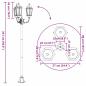 Preview: Garten Lichtmast 3-Lampe E27 Weiß 220 cm Aluminium