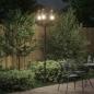 Preview: Gartenlaterne mit 3 Lampen E27 Bronze 220 cm Aluminium