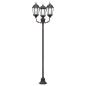 Preview: Gartenlaterne mit 3 Lampen E27 Bronze 220 cm Aluminium