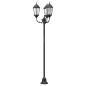 Preview: Gartenlaterne mit 3 Lampen E27 Bronze 220 cm Aluminium