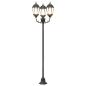 Preview: Gartenlaterne mit 3 Lampen E27 Bronze 220 cm Aluminium