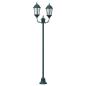 Preview: Gartenlichtpfosten 2-Lampe E27 Grün 220 cm Aluminium