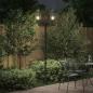 Preview: Gartenlichtpfosten 2-Lampe E27 Grün 220 cm Aluminium