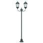 Preview: Gartenlichtpfosten 2-Lampe E27 Grün 220 cm Aluminium