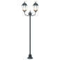 Preview: Gartenlichtpfosten 2-Lampe E27 Grün 220 cm Aluminium