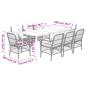Preview: 9-tlg. Garten-Essgruppe mit Kissen Schwarz Poly Rattan