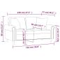 Preview: 2-Sitzer-Sofa mit Zierkissen Creme 120 cm Kunstleder