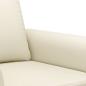 Preview: 2-tlg. Sofagarnitur mit Kissen Creme Kunstleder