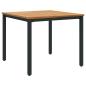 Preview: 3-teiliges Garten-Ess Set Schwarz und Holz Metall und Holz