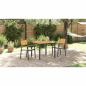 Preview: 3-teiliges Garten-Ess Set Schwarz und Holz Metall und Holz