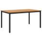 Preview: Garten Esszimmer Set 7-teilig Schwarz Aluminium Langlebig