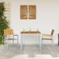 Preview: Garten Essgruppe Set aus 3 Grau, Holztöne Metall, Holz Langlebig