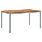 Preview: Garten Essgruppe Set aus 5 Grau, Naturholz Metall Robust
