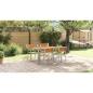 Preview: Garten Essgruppe Set aus 5 Grau, Naturholz Metall Robust