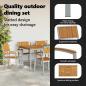 Preview: Garten Essgruppe 7-teilig Grau Metall Stabil und bereit