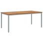 Preview: Garten Essgruppe 7-teilig Grau Metall Langlebig Gartenmöbel Set